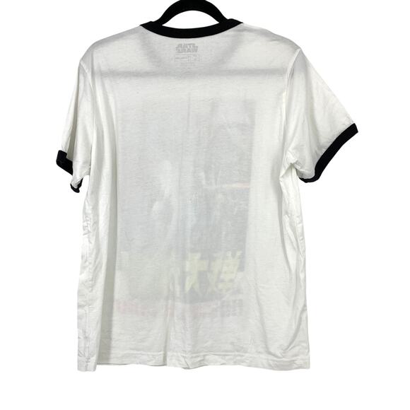 Star Wars: A New Hope China Ringer Crew Neck T-Shirt Mens Size Large White - Picture 2 of 5